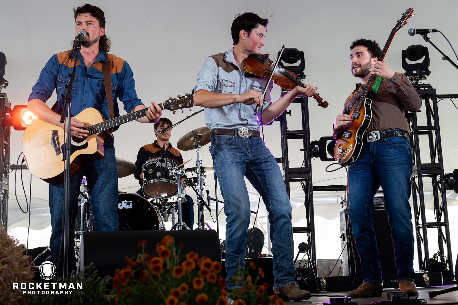 The County Lads playing live, photographed by Rocketman Photography